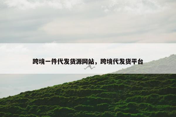 跨境一件代发货源网站，跨境代发货平台
