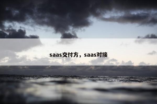 saas交付方，saas对接