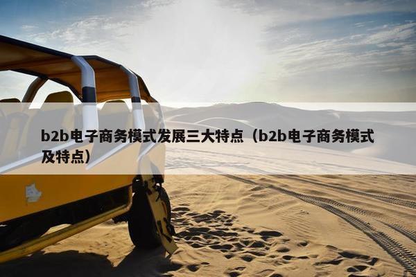 b2b电子商务模式发展三大特点（b2b电子商务模式及特点）
