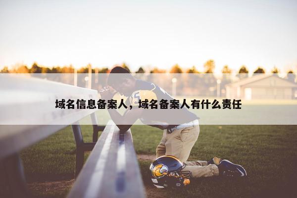 域名信息备案人，域名备案人有什么责任