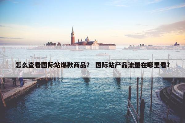 怎么查看国际站爆款商品？ 国际站产品流量在哪里看？