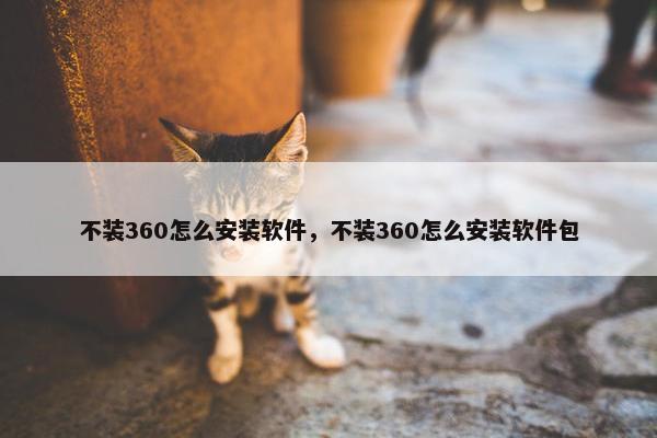 不装360怎么安装软件，不装360怎么安装软件包