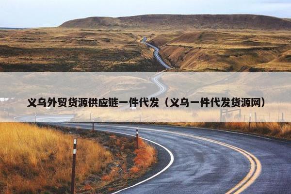 义乌外贸货源供应链一件代发（义乌一件代发货源网）