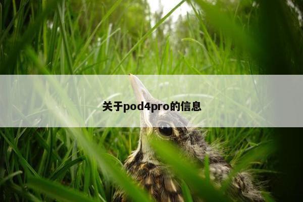 关于pod4pro的信息