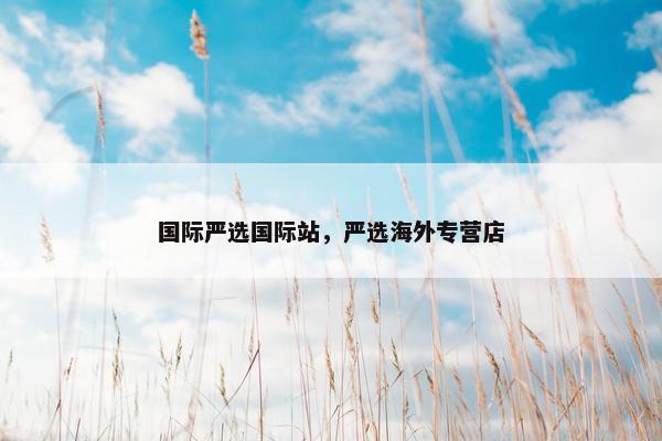 国际严选国际站，严选海外专营店