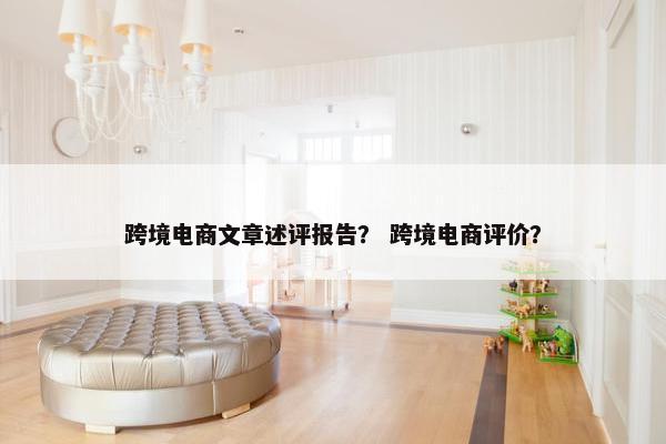 跨境电商文章述评报告？ 跨境电商评价？