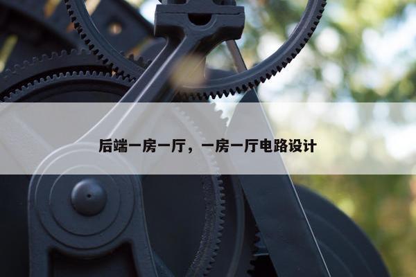后端一房一厅，一房一厅电路设计