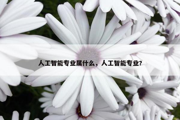 人工智能专业属什么，人工智能专业?