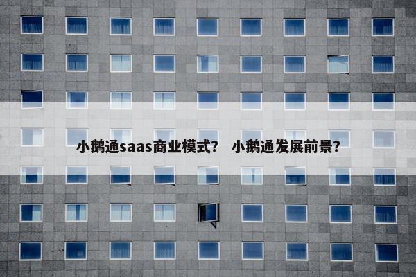 小鹅通saas商业模式？ 小鹅通发展前景？