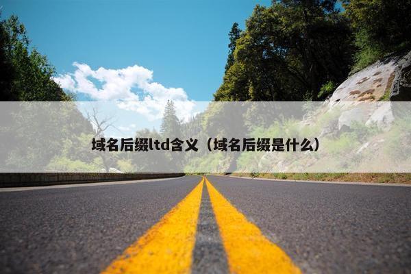 域名后缀ltd含义（域名后缀是什么）