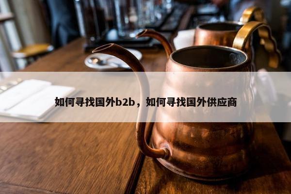 如何寻找国外b2b，如何寻找国外供应商
