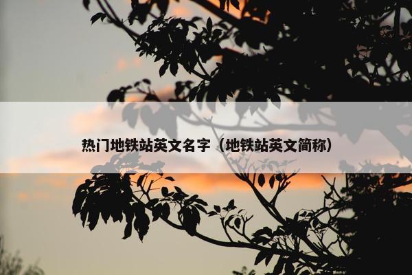 热门地铁站英文名字（地铁站英文简称）