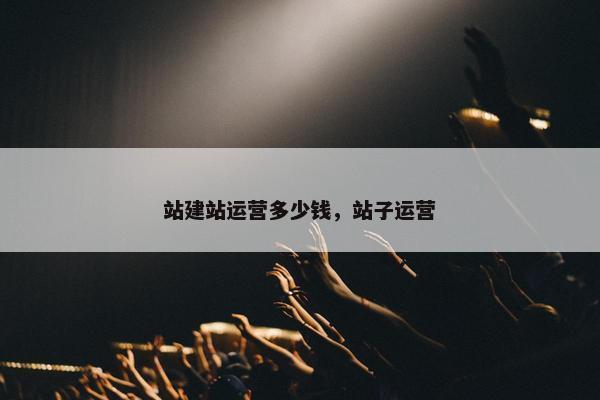 站建站运营多少钱，站子运营