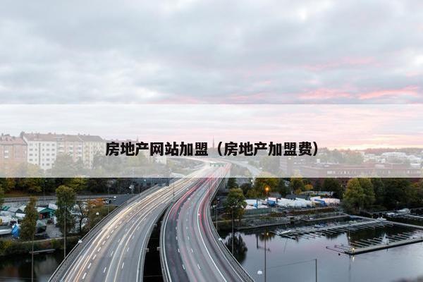 房地产网站加盟（房地产加盟费）