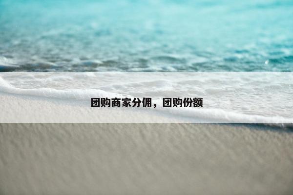 团购商家分佣，团购份额