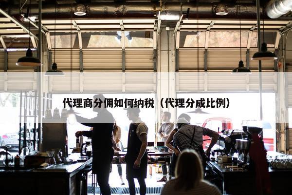代理商分佣如何纳税（代理分成比例）