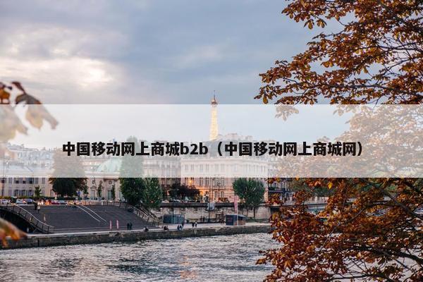 中国移动网上商城b2b（中国移动网上商城网）