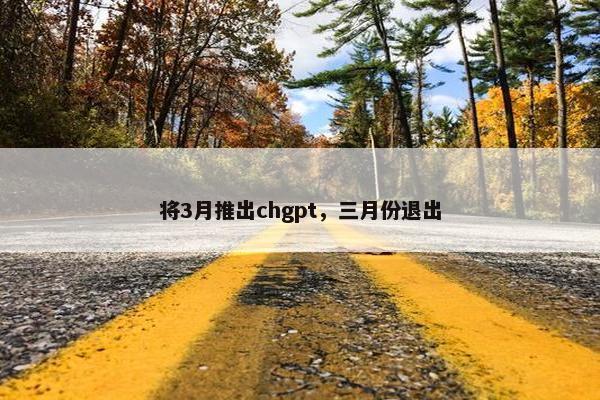 将3月推出chgpt，三月份退出
