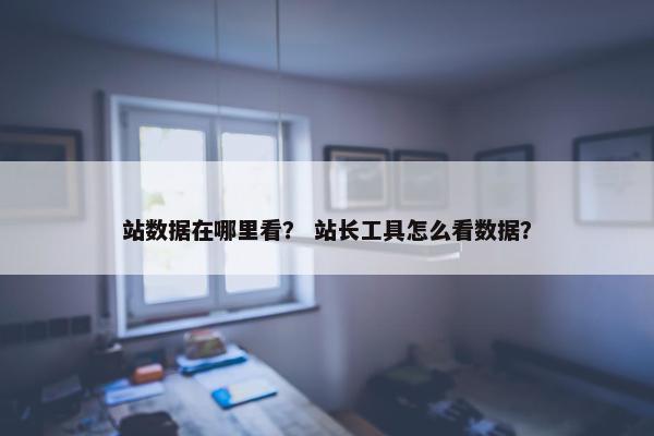 站数据在哪里看？ 站长工具怎么看数据？