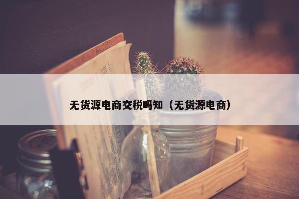 无货源电商交税吗知（无货源电商）