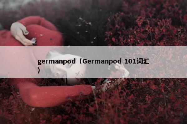 germanpod（Germanpod 101词汇）