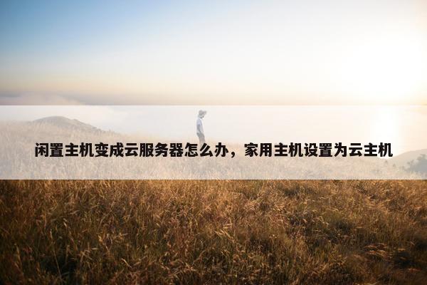 闲置主机变成云服务器怎么办，家用主机设置为云主机
