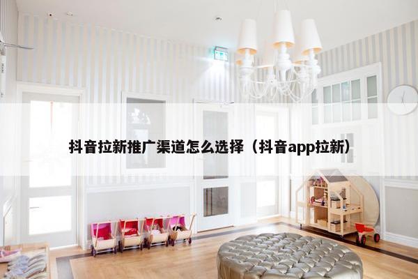 抖音拉新推广渠道怎么选择（抖音app拉新）
