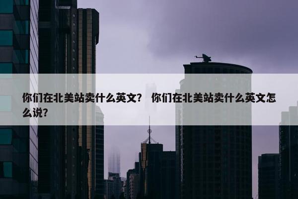 你们在北美站卖什么英文？ 你们在北美站卖什么英文怎么说？