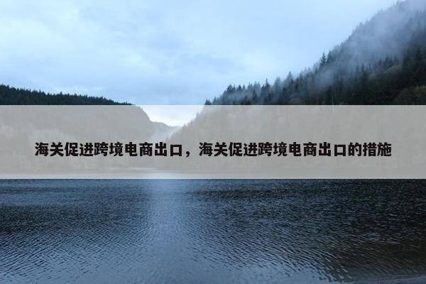 海关促进跨境电商出口，海关促进跨境电商出口的措施