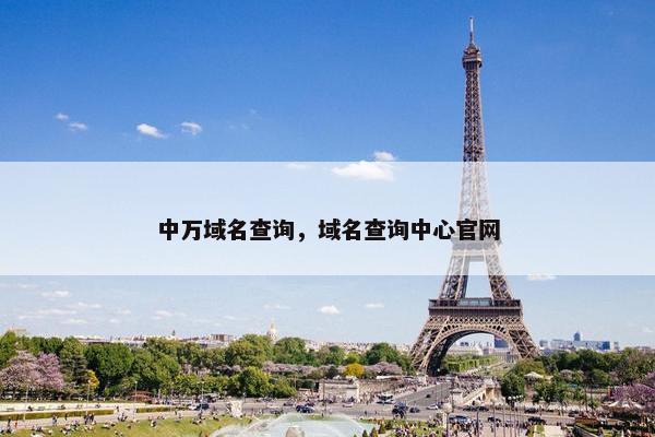 中万域名查询，域名查询中心官网