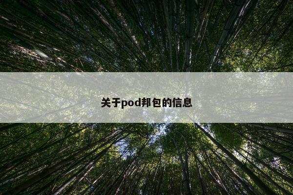 关于pod邦包的信息
