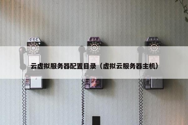 云虚拟服务器配置目录（虚拟云服务器主机）
