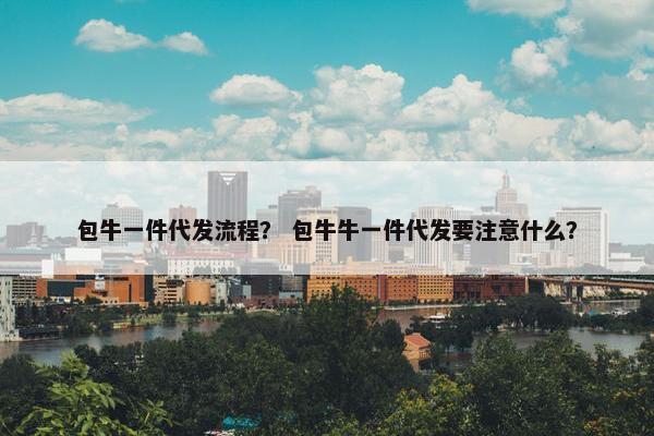 包牛一件代发流程？ 包牛牛一件代发要注意什么？
