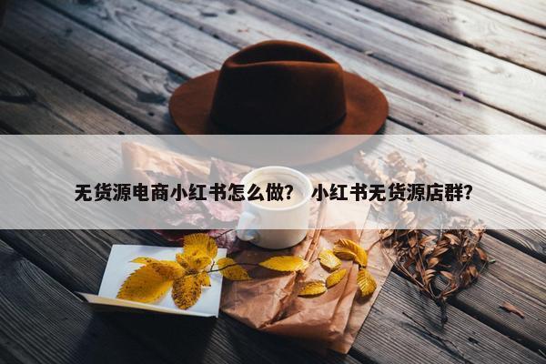 无货源电商小红书怎么做？ 小红书无货源店群？