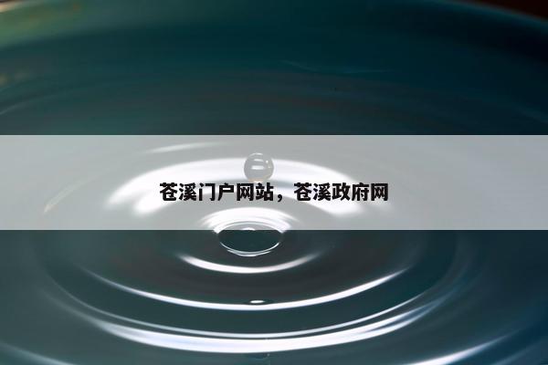 苍溪门户网站，苍溪政府网
