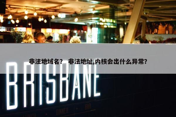 非法地域名？ 非法地址,内核会出什么异常？