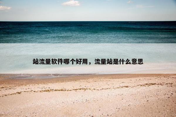 站流量软件哪个好用，流量站是什么意思