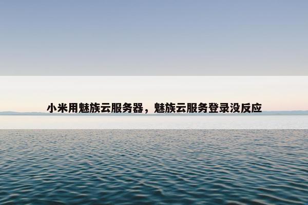 小米用魅族云服务器，魅族云服务登录没反应