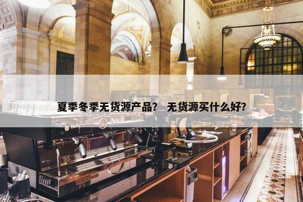 夏季冬季无货源产品？ 无货源买什么好？