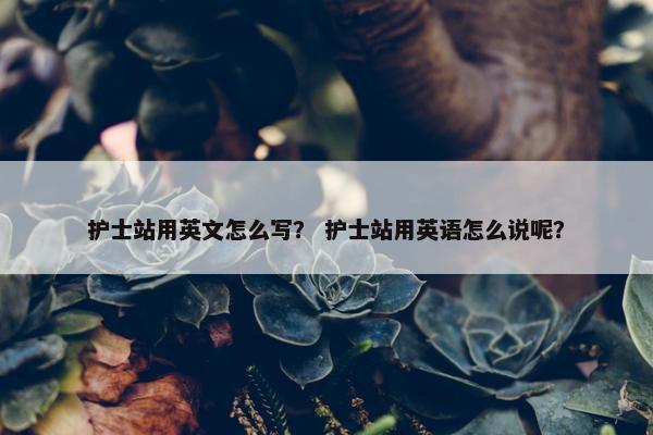 护士站用英文怎么写？ 护士站用英语怎么说呢？