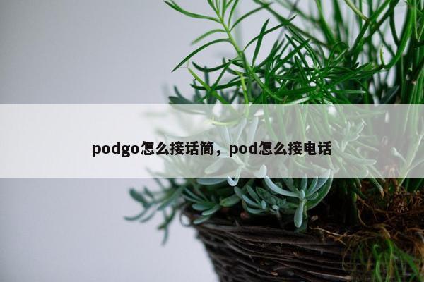podgo怎么接话筒，pod怎么接电话