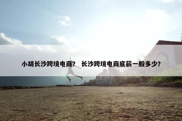 小胡长沙跨境电商？ 长沙跨境电商底薪一般多少？