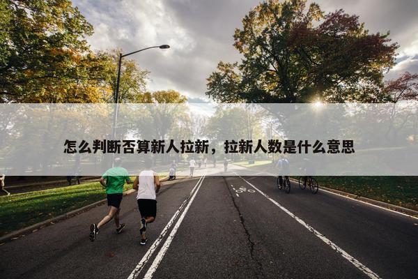 怎么判断否算新人拉新，拉新人数是什么意思