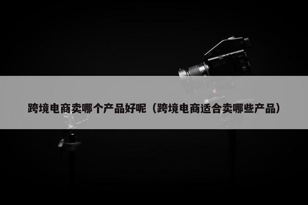 跨境电商卖哪个产品好呢（跨境电商适合卖哪些产品）