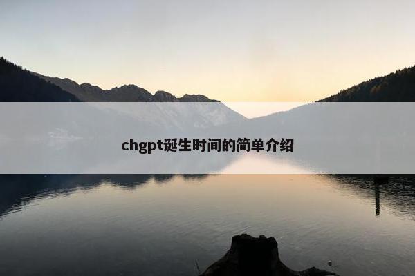 chgpt诞生时间的简单介绍