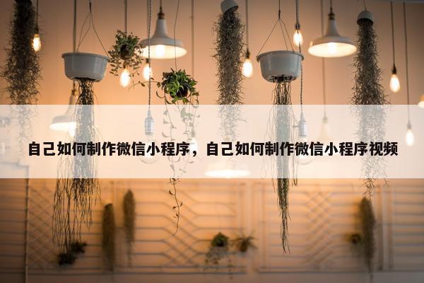 自己如何制作微信小程序，自己如何制作微信小程序视频