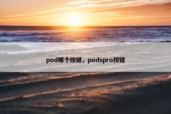 pod哪个按键，podspro按键
