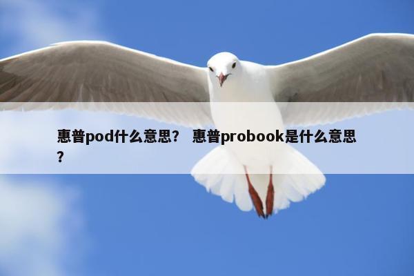 惠普pod什么意思？ 惠普probook是什么意思？