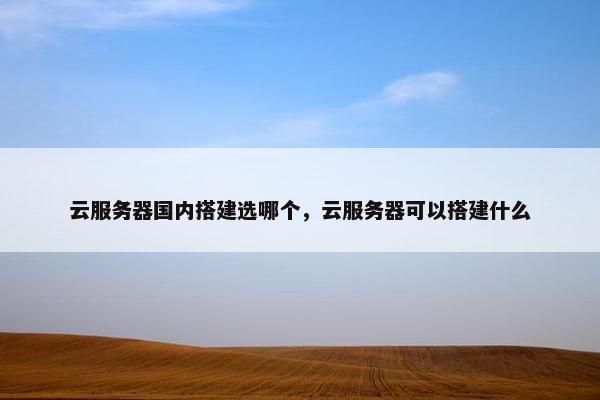 云服务器国内搭建选哪个，云服务器可以搭建什么