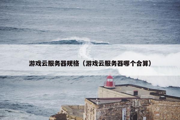 游戏云服务器规格（游戏云服务器哪个合算）